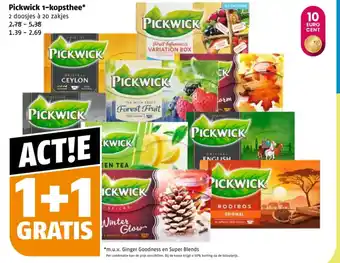 Poiesz Pickwick 1 kopsthee aanbieding