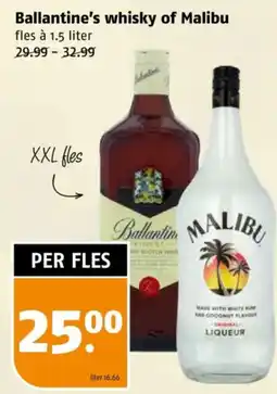 Poiesz Ballantine's whisky of Malibu aanbieding