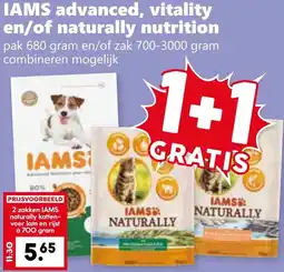 Coop IAMS advanced, vitality en of naturally nutrition aanbieding