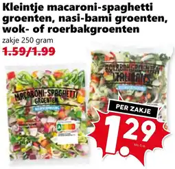 Coop Kleintje macaroni-spaghetti groenten, nasi-bami groenten, wok of roerbakgroenten aanbieding
