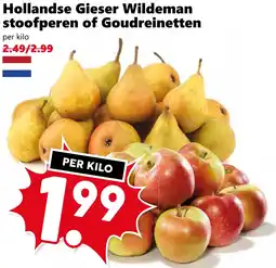 Coop Hollandse Gieser Wildeman stoofperen of Goudreinetten aanbieding