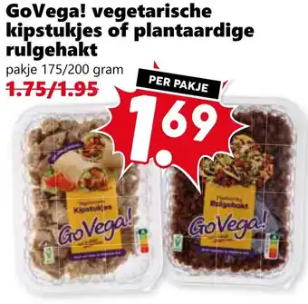 Coop GoVega! vegetarische kipstukjes of plantaardige rulgehakt aanbieding