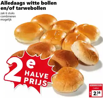 Coop Alledaags witte bollen en of tarwebollen aanbieding