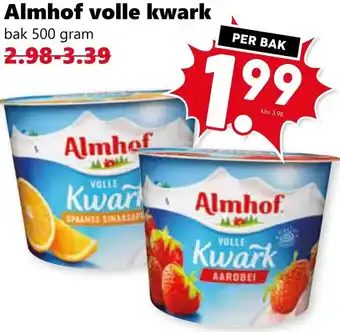 Coop Almhof volle kwark aanbieding