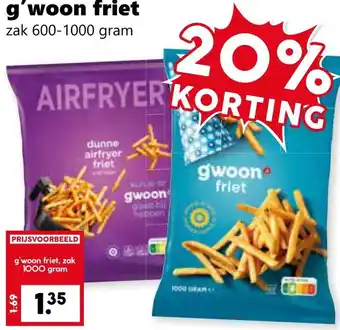 Coop G'woon friet aanbieding