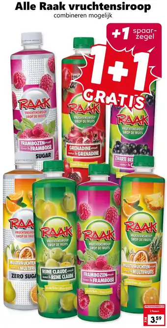 Coop Alle Raak vruchtensiroop aanbieding