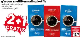 Coop G'woon snelfiltermaling koffie aanbieding