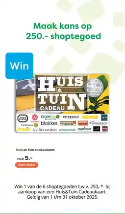 The Read Shop Huis en Tuin cadeaukaart aanbieding