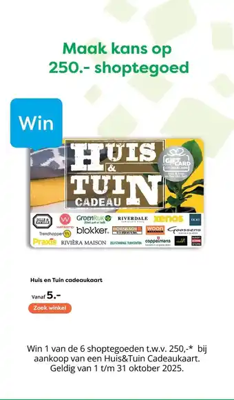 The Read Shop Huis en Tuin cadeaukaart aanbieding