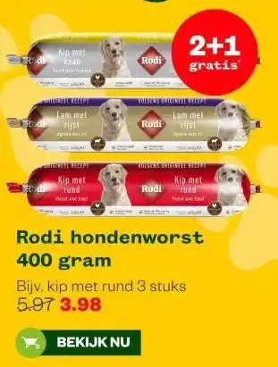 Welkoop Rodi hondenworst aanbieding