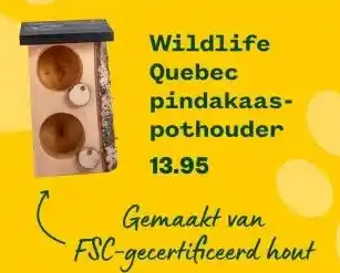 Welkoop Wildlife Quebec pindakaas- pothouder aanbieding