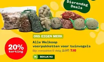 Welkoop Alle Welkoop voerpakketten voor tuinvogels aanbieding