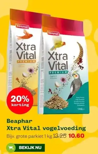 Welkoop Beaphar Xtra Vital vogelvoeding aanbieding
