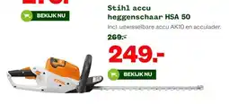 Welkoop Stihl accu heggenschaar HSA 50 aanbieding