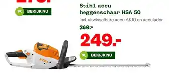 Welkoop Stihl accu heggenschaar HSA 50 aanbieding