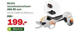 Welkoop Stihl accusnoeischaar ASA 20 set aanbieding
