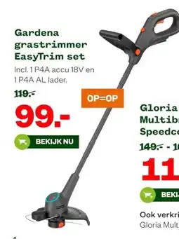 Welkoop Gardena grastrimmer EasyTrim set aanbieding