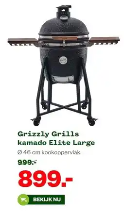 Welkoop Grizzly Grills kamado Elite Large aanbieding
