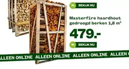 Welkoop Masterfire haardhout gedroogd berken 1,8 m³ aanbieding