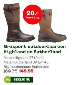 Welkoop Grisport outdoorlaarzen Highland en Sutherland aanbieding