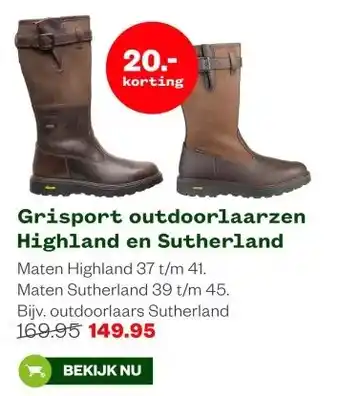 Welkoop Grisport outdoorlaarzen Highland en Sutherland aanbieding