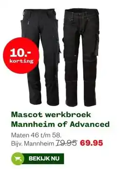 Welkoop Mascot werkbroek Mannheim of Advanced aanbieding