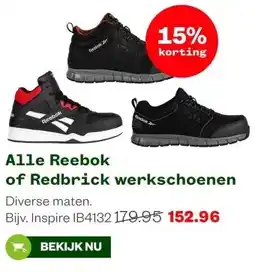 Welkoop Alle Reebok of Redbrick werkschoenen aanbieding
