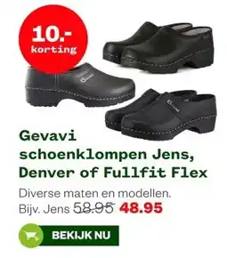 Welkoop Gevavi schoenklompen Jens, Denver of Fullfit Flex aanbieding