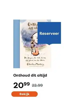 The Read Shop Onthoud dit altijd aanbieding