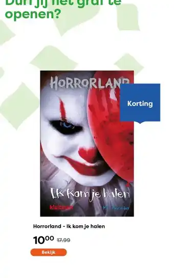 The Read Shop Horrorland - Ik kom je halen aanbieding