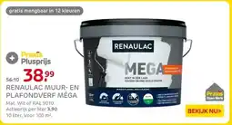 Praxis RENAULAC MUUR- EN PLAFONDVERF MÉGA aanbieding