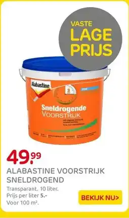 Praxis ALABASTINE VOORSTRIJK SNELDROGEND aanbieding