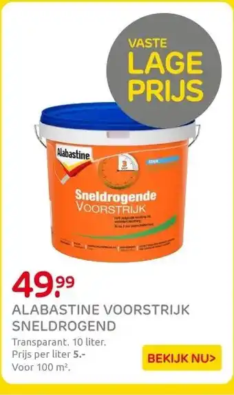 Praxis ALABASTINE VOORSTRIJK SNELDROGEND aanbieding
