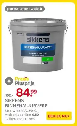 Praxis SIKKENS BINNENMUURVERF aanbieding
