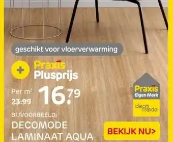 Praxis BIJVOORBEELD: DECOMODE LAMINAAT AQUA aanbieding