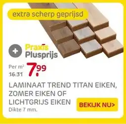 Praxis LAMINAAT TREND TITAN EIKEN, ZOMER EIKEN OF aanbieding
