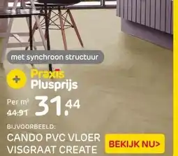 Praxis BIJVOORBEELD: CANDO PVC VLOER VISGRAAT CREATE aanbieding