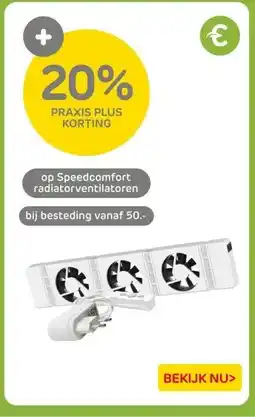 Praxis Speedcomfort radiatorventilatoren aanbieding