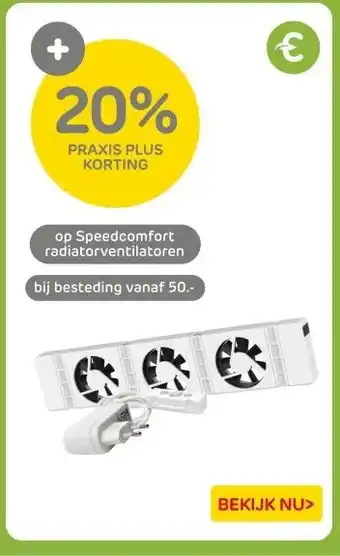 Praxis Speedcomfort radiatorventilatoren aanbieding