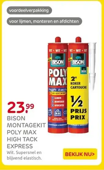 Praxis BISON MONTAGEKIT POLY MAX HIGH TACK EXPRESS aanbieding