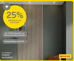 Praxis CanDo Acoustic en Advanced lattenwanden aanbieding