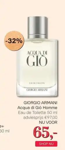 Pour Vous GIORGIO ARMANI Acqua di Giò Homme aanbieding