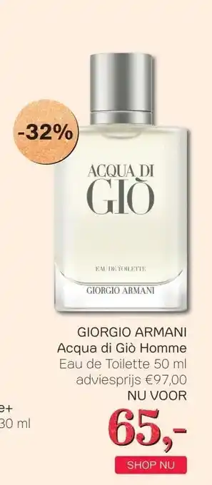 Pour Vous GIORGIO ARMANI Acqua di Giò Homme aanbieding
