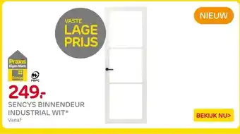 Praxis SENCYS BINNENDEUR INDUSTRIAL WIT aanbieding