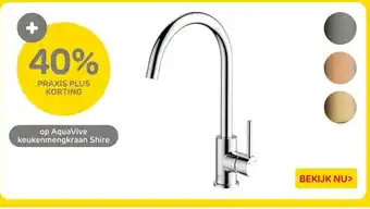 Praxis AquaVive keukenmengkraan Shire aanbieding