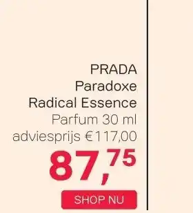 Pour Vous PRADA Paradoxe Radical Essence aanbieding