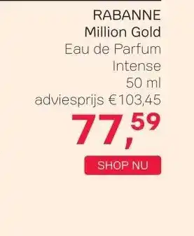 Pour Vous RABANNE Million Gold aanbieding