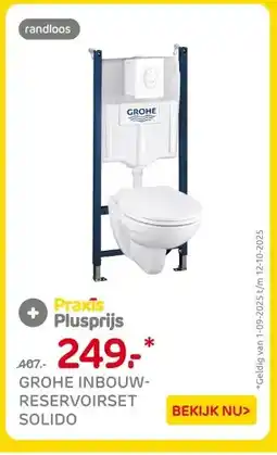 Praxis GROHE INBOUW- RESERVOIRSET SOLIDO aanbieding