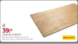 Praxis UNDERLAYMENT aanbieding