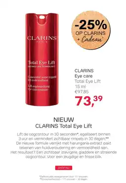 Pour Vous CLARINS Eye care aanbieding
